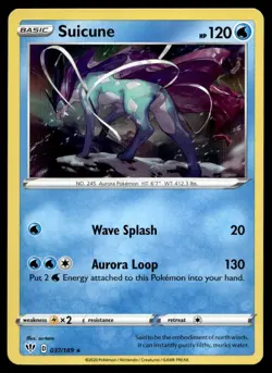 Suicune 37/189 Pokemon Card Darkness Ablaze Rare 120 HP Holo Near Mint C8 - Image 1