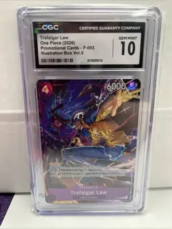 One Piece Promotion Cards #P-093 Trafalgar Law (Illustration Box Vol.6) CGC 10 - Image 1