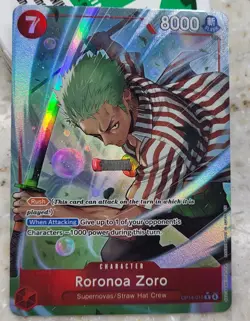 Roronoa Zoro - OP14-015 The Azure Sea's Seven Foil - Super Cool Card 🔥 - Image 1