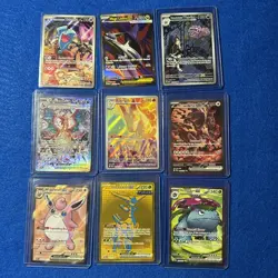 Pokemon Lot of 9 Near Mint Cards Iron Leaves Rapidash Webbuffet Weezing - Image 1