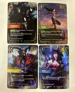 League of Legends TCG Champion Card Lot - Volibear, Irelia, Azir, Ahri - Image 1