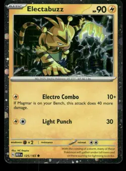 Electabuzz 2023 151 Cosmos Holo Pokemon Card 125/165 (NM) - Image 1