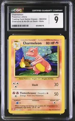 Pokemon Charmeleon 2023 Trading Card Game Classic 002/034 Holo CGC 9 - Image 1