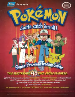 INSANELY RARE Vintage Pokemon Topps Trading Card Promotional Poster Ad 1999 🔥 - Image 2