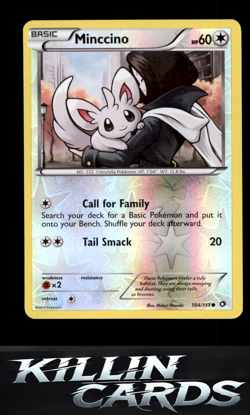 Reverse Holofoil Minccino 104/113 Pokemon Common Legendary Treasures Card LP - Image 1