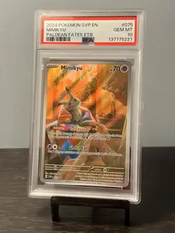 PSA 10 Mimikyu 075 Sv: Scarlet & Violet ETB Promo Cards Holo - Image 1