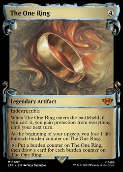 1x The One Ring - Foil - Showcase Scrolls Light Play MTG Magic - Kid Icarus - - Image 1