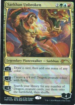 MTG: Standard Showdown Promos: Foil Year of the Dragon Sarkhan Unbroken: LP Con - Image 1
