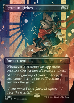 MTG Revel in Riches Borderless Full Art Foil ** Secret Lair Drop ** English - Image 1