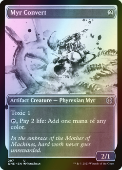 MTG Myr Convert Showcase Foil ** Phyrexia: All Will Be One ** English - Image 1