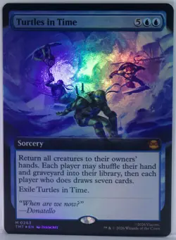 Turtles in Time [New, Near Mint] Extended Art *Foil* {TMNT MTG} - Image 1