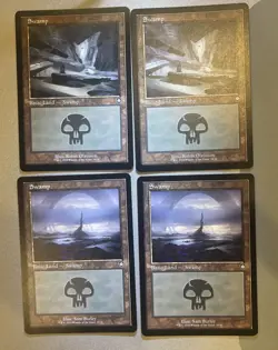 MTG the brothers war RETRO BORDER Swamp PLAYSET x4 - Image 1