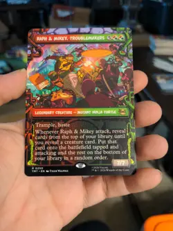 Magic The Gathering Raph & Mikey, Troublemakers Showcase Non-Foil #0250 TMNT MTG - Image 1