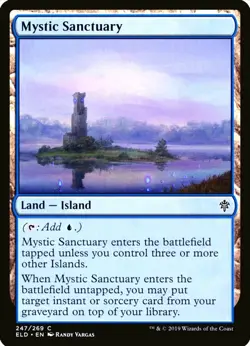 X 1 Mystic Sanctuary NM-M Throne of Eldraine 247 MTG Magic The Gathering - Image 1