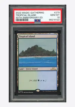 Magic The Gathering PSA 10 Tropical Island 2022 #0279 30th Anniversary Edition - Image 1