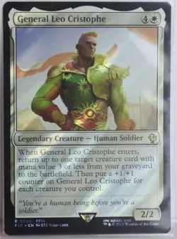 General Leo Cristophe [New, Near Mint] *Surge Foil* {Final Fantasy MTG} - Image 1