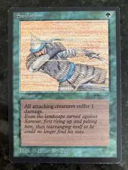 Magic the Gathering MTG Arabian Nights Sandstorm MP (Beta Bob) - Image 1