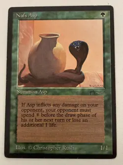 Magic the Gathering MTG Arabian Nights Nafs Asp Dark MP (Beta Bob) - Image 1