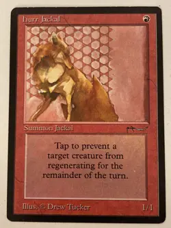 Magic the Gathering MTG Arabian Nights Hurr Jackal MP (Beta Bob) - Image 1