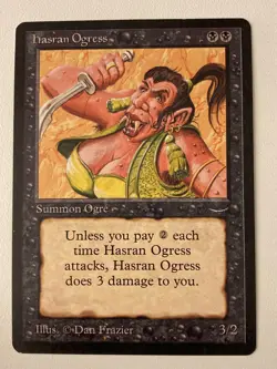 Magic the Gathering MTG Arabian Nights Hasran Ogress Dark LP (Beta Bob) - Image 1