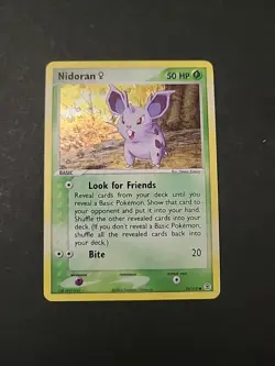 LP Pokemon TCG Card English ex Fire Red Leaf Green Nidoran 70/112 Reverse Holo - Image 1