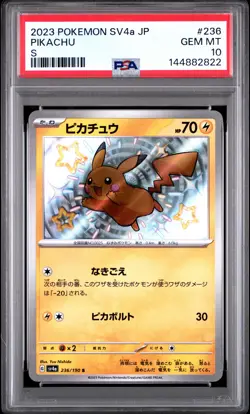 2023 POKEMON JPN SV4A-SHINY TREASURE EX S #236 PIKACHU PSA 10 - Image 1