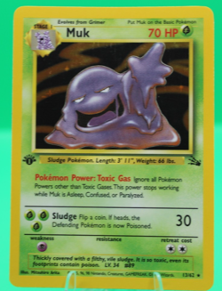 1999 WOTC POKEMON FOSSIL 1ST EDITION MUK 13/62 HOLO RARE LP - Image 1