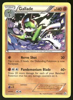 Pokemon Tcg Gallade #81 Pokemon Legendary Treasures NM - Image 1