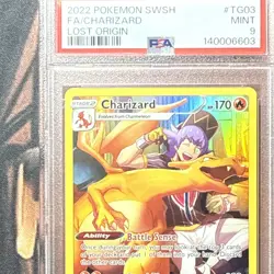 2022 Pokemon SWSH Lost Origin #TG03 FA Charizard PSA 9 MINT - Image 3