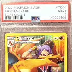 2022 Pokemon SWSH Lost Origin #TG03 FA Charizard PSA 9 MINT - Image 4