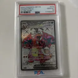 2023 Pokemon OBF Charizard ex Ultra Rare PSA 10 GEM MT #215 English Card - Image 1