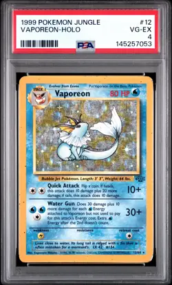 1999 POKEMON JUNGLE #12 VAPOREON-HOLO PSA 4 - Image 1