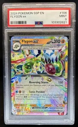 2024 Pokemon Surging Sparks Flygon Ex #106/191 PSA 9 - Image 1