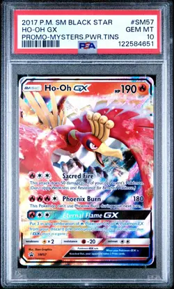 Pokemon Ho-oh GX SM57 Black Star Promo Mysterious Power Tin PSA 10 GEM MINT - Image 1