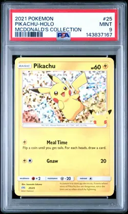 2021 POKEMON MCDONALD'S COLLECTION #25 PIKACHU-HOLO PSA 9 - Image 1
