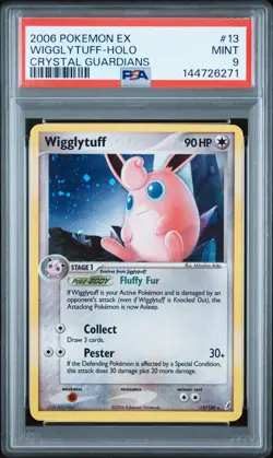 2006 POKEMON EX CRYSTAL GUARDIANS #13 WIGGLYTUFF-HOLO PSA 9 - Image 1
