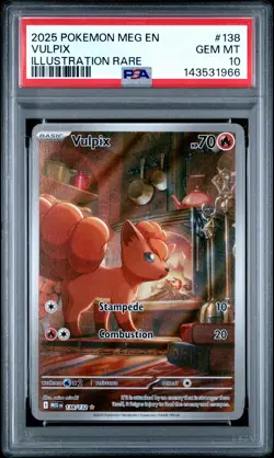 2025 POKEMON MEG EN-MEGA EVOLUTION ILLUSTRATION RARE #138 VULPIX PSA 10 - Image 1