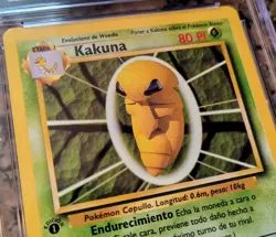 Kakuna 1st Edition Base Set Pokemon Card CGC 9 MINT Spanish #33/102 Vintage 1999 - Image 2