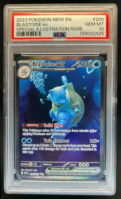 2023 Pokemon SV 151 Blastoise ex #200/165 PSA 10 GEM MINT - Image 1