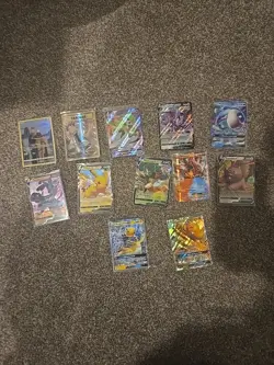 POKEMON LOT FULL ARTS VMAXS AND MORE HOOTHOOT PIKACHU BROCKS GIFT - Image 1