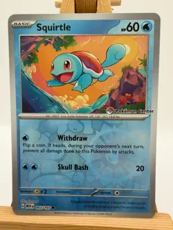 Pokemon TCG - S&V 151 - 007/165 Squirtle - Pokemon Center Stamped Promo - NM/M - Image 1