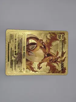 2020 POKEMON CHARIZARD OX GOLD FOIL TRADING CARD - Image 1