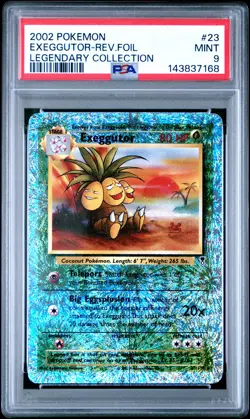 2002 POKEMON LEGENDARY COLLECTION #23 EXEGGUTOR-REVERSE FOIL PSA 9 - Image 1