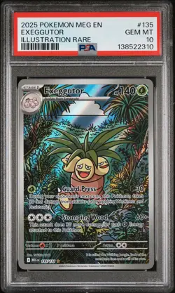 2025 POKEMON MEG EN-MEGA EVOLUTION ILLUSTRATION RARE #135 EXEGGUTOR PSA 10 - Image 1