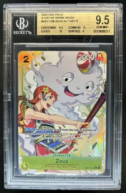 2025 One Piece Zeus Rare Alternative Art #OP11-106 BGS 9.5 - Image 1