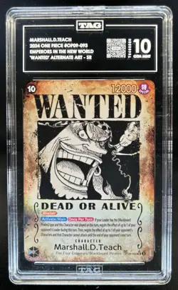 2024 One Piece Marshall.D.Teach Super Rare Alt Art #OP09-093 TAG 10 - Image 1