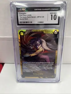 One Piece The Azure Sea’s Seven Crocodile OP14-120 ENG Secret Rare SEC CGC 10 - Image 1