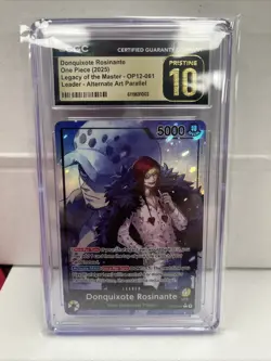One Piece CCG Donquixote Rosinante OP12-061 Leader Alt Art Foil CGC Pristine 10 - Image 1