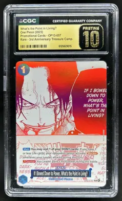 2025 One Piece What's The Point In LivingU 3rd Anniversary Rare #OP13-057 CGC 10 - Image 1