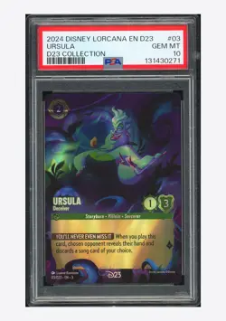 Disney Lorcana PSA 10 Ursula Promo 2024 03/D23 D23 Collection English - Image 1